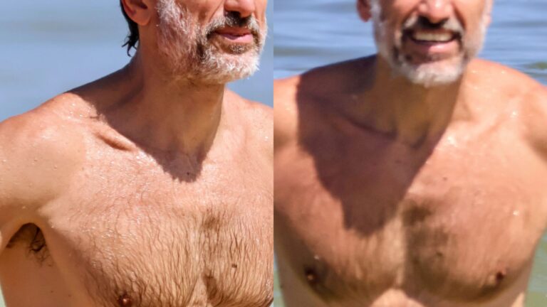 Aos 53 anos, galã das novelas surpreende com “shape em dia” durante banho de mar