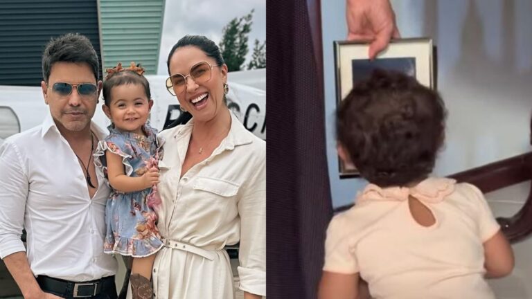 Com apenas 1 ano, filha de Zezé Di Camargo surpreende ao reconhecer foto dos irmãos