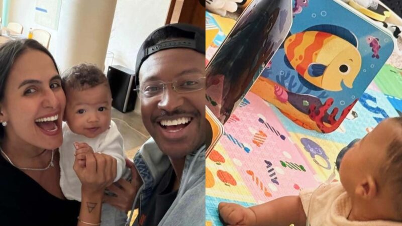 Carol Peixinho mostra momento de leitura do filho e diverte: ‘Estudando para a prova’