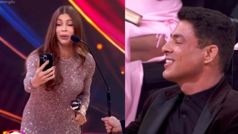 Cauã Reymond chama a atenção com atitude ao ver Grazi Massafera ganhando prêmio no ‘Melhores do Ano’