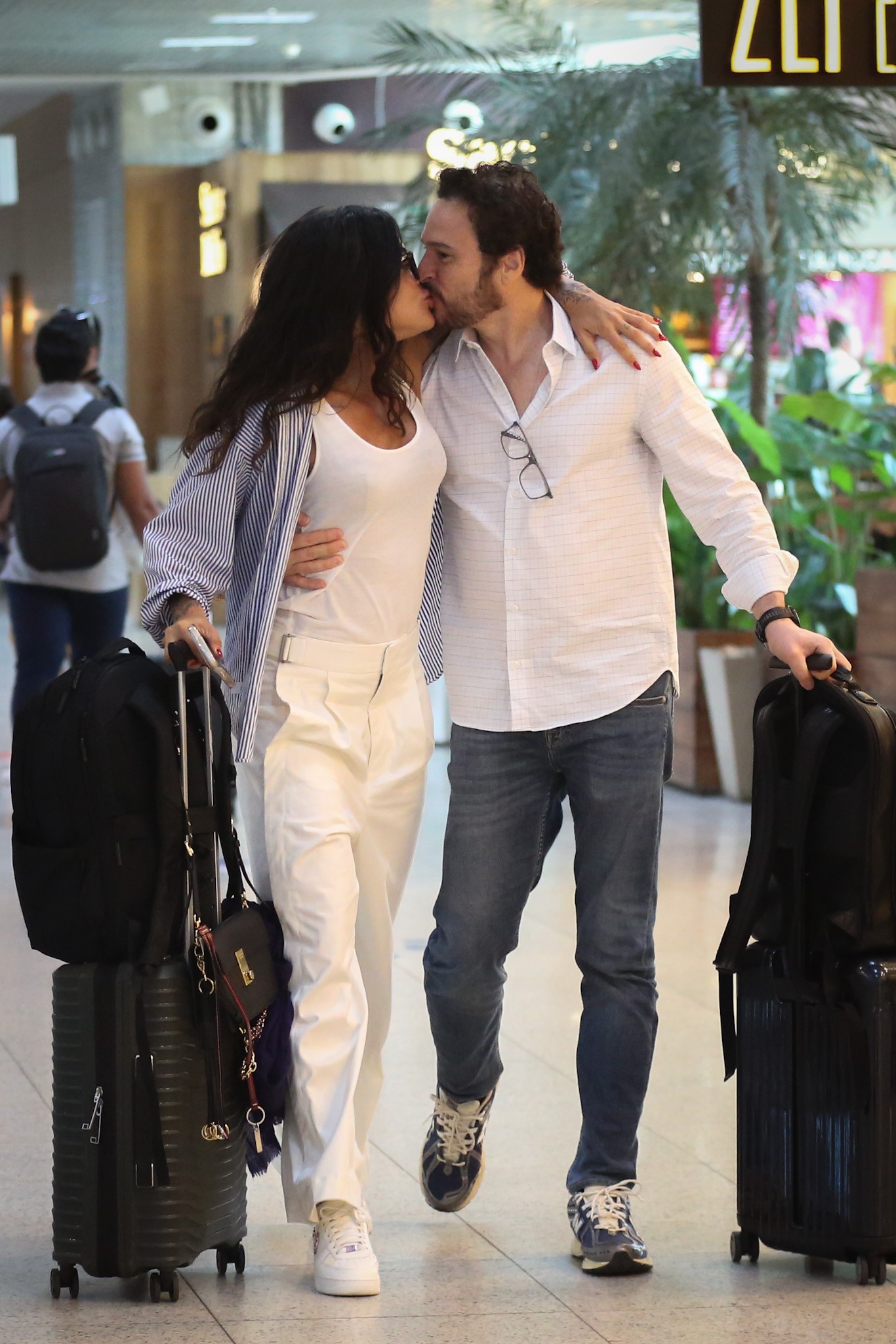 Aline Campos e Fred Costa — Foto: Anna Giullia/Agnews