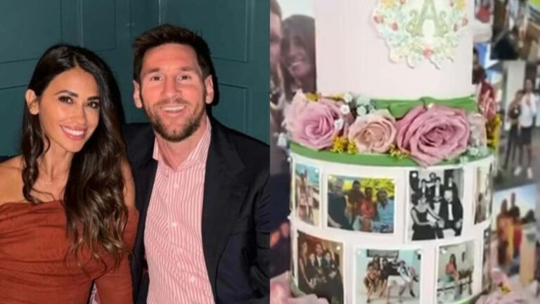 Esposa de Messi tem festa e bolo com tema especial em seu aniversário de 38 anos
