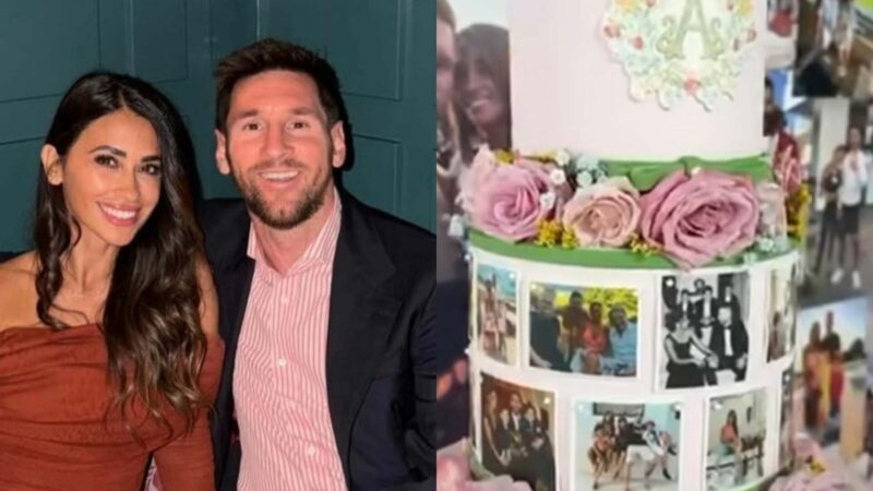 Esposa de Messi tem festa e bolo com tema especial em seu aniversário de 38 anos