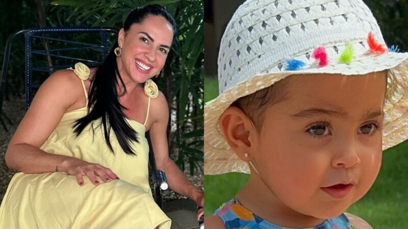 Filha de Graciele Lacerda esbanja fofura em fotos inéditas: ‘Uma mocinha fazendo pose’