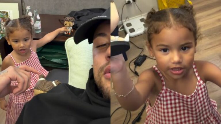 Filha de Neymar encanta ao reconhecer bonecos dos três irmãos: ‘Muito bem’
