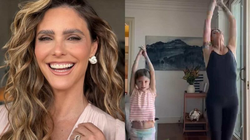 Aos 6 anos, filha de Fernanda Lima chama a atenção ao fazer yoga com a mãe