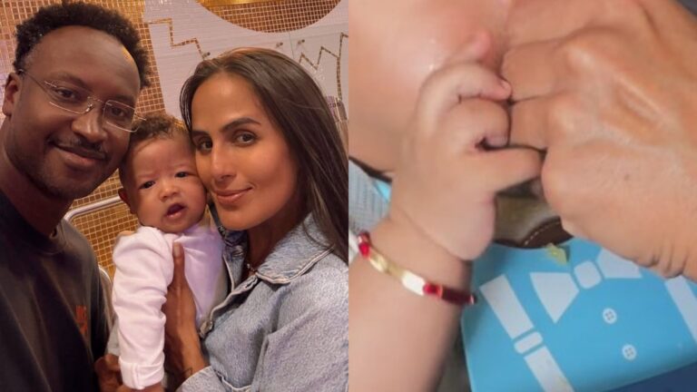 Carol Peixinho encanta ao mostrar nova fase do filho com Thiaguinho: ‘Pedindo mais’