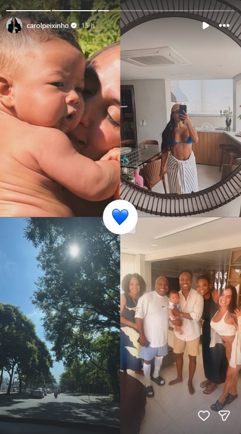 Bento, filho de Carol Peixinho e Thiaguinho, curte dia em família - Foto: Reprodução/Instagram @carolpeixinho