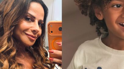 Filho de Viviane Araújo, Joaquim, sorrindo em nova foto que encantou a web.