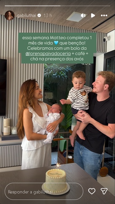 Gabi Luthai e família - Fotos: Reprodução/Instagram