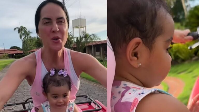 Graciele Lacerda mostra momento especial durante passeio com a filha: ‘Veio dar um oi’