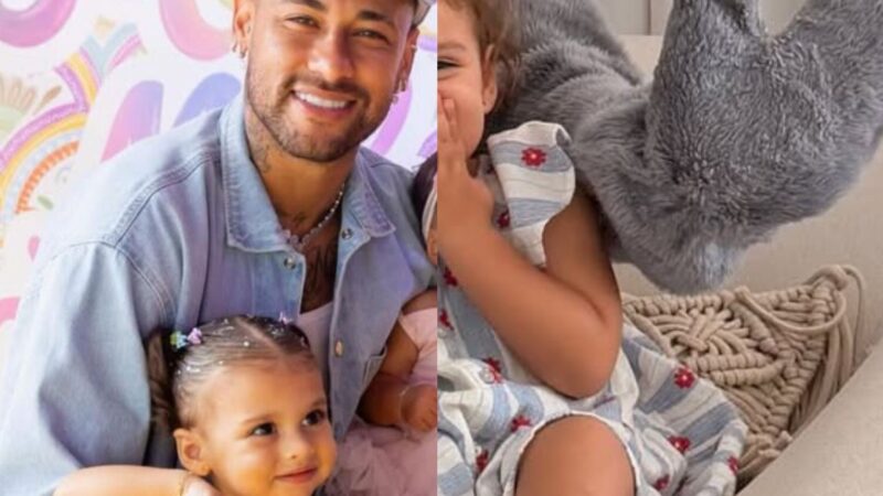 Helena, filha de Neymar Jr, dá show de fofura em momento divertido com a mãe