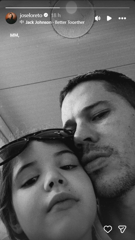 José Loreto com a filha, Bella - Foto: Reprodução / Instagram @joseloreto