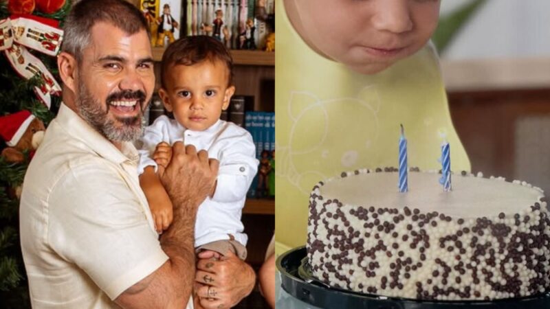 Juliano Cazarré faz pedido especial em aniversário de 2 anos do filho: ‘Se puder…’
