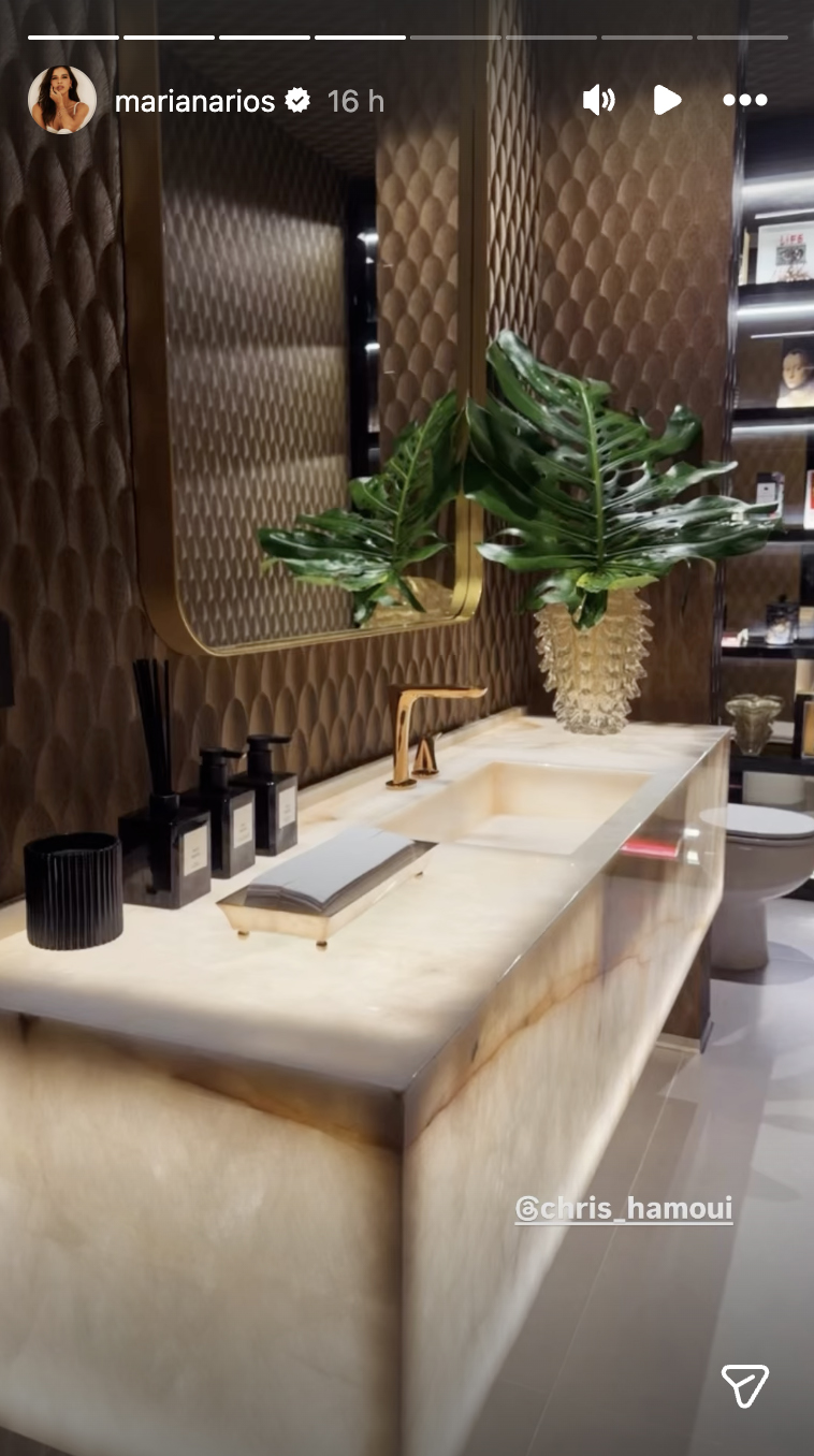 Lavabo da atriz Mariana Rios - Foto: Reprodução / Instagram