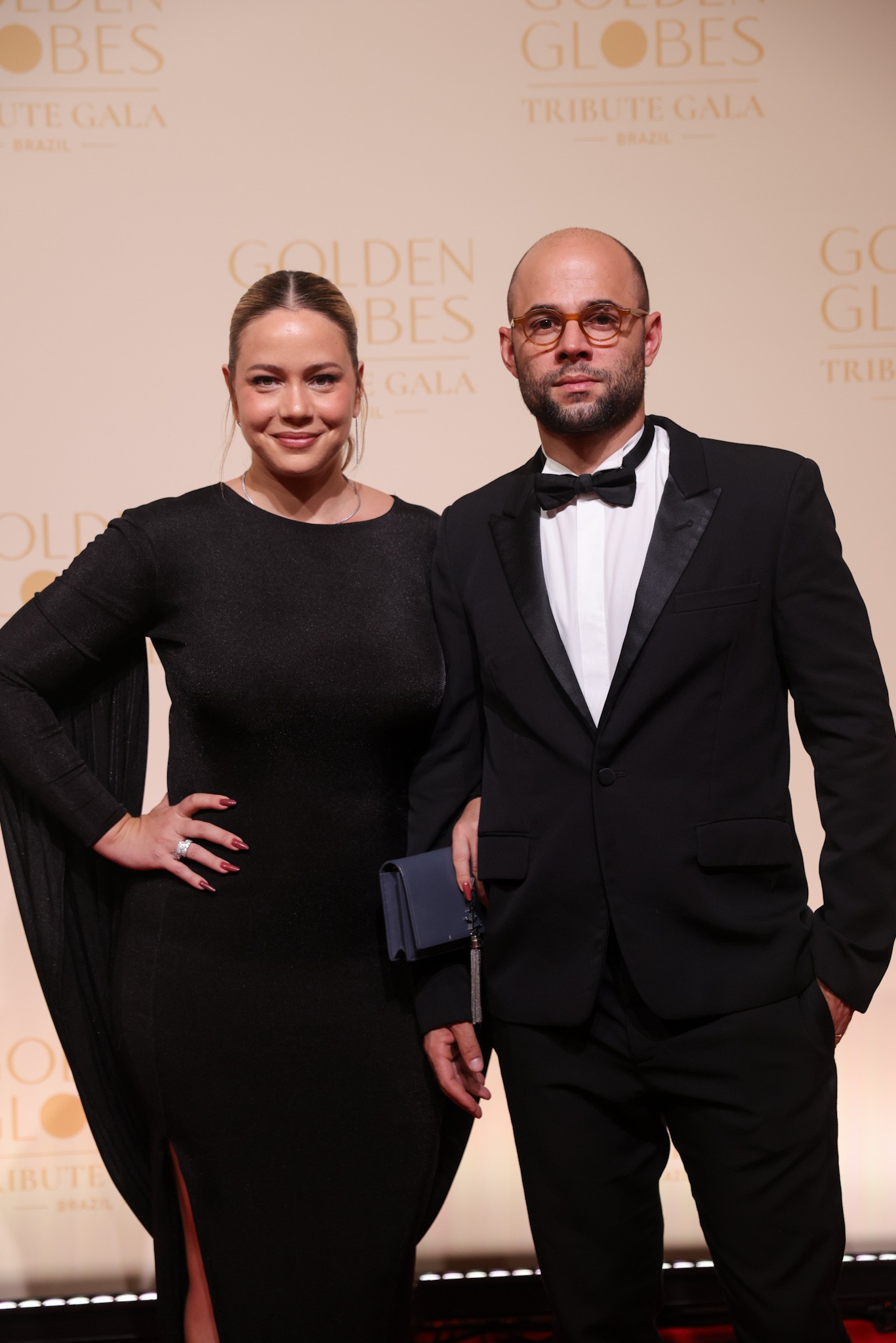 Leandra Leal e marido, Guilherme Burgos, no Golden Globes - Foto: Lucas Ramos / Brazil News