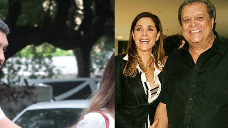 Filho de Dennis Carvalho e Christiane Torloni chega ao velório do pai acompanhado da esposa