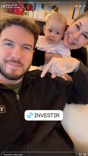 Thiago Nigro mostra sua filha e de Maíra Cardi - Foto: @thiago.nigro