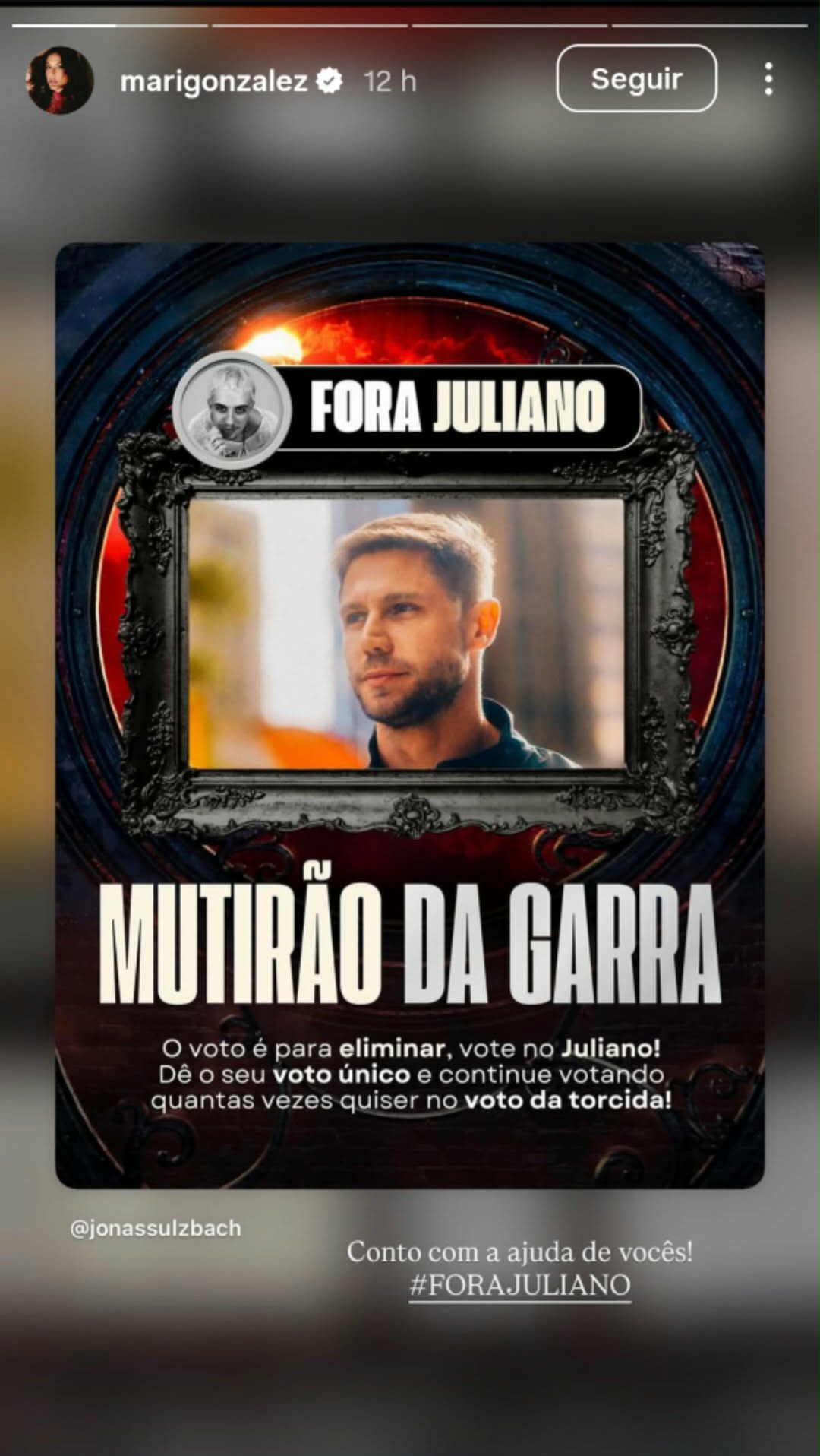 Mari Gonzalez puxa mutirão para Jonas