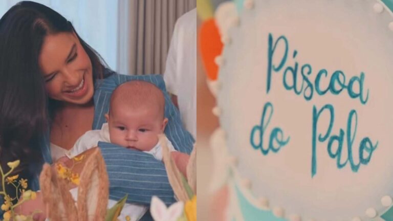 Mariana Rios comemora três meses do filho com bolo e decoração especiais