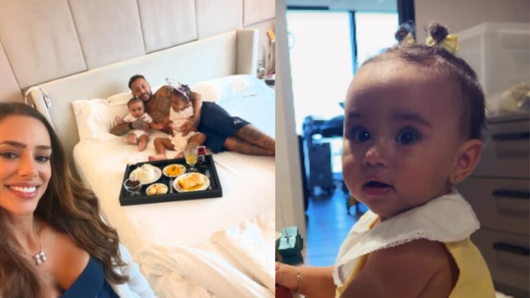Filha caçula de Neymar Jr esbanja fofura em rara aparição na web