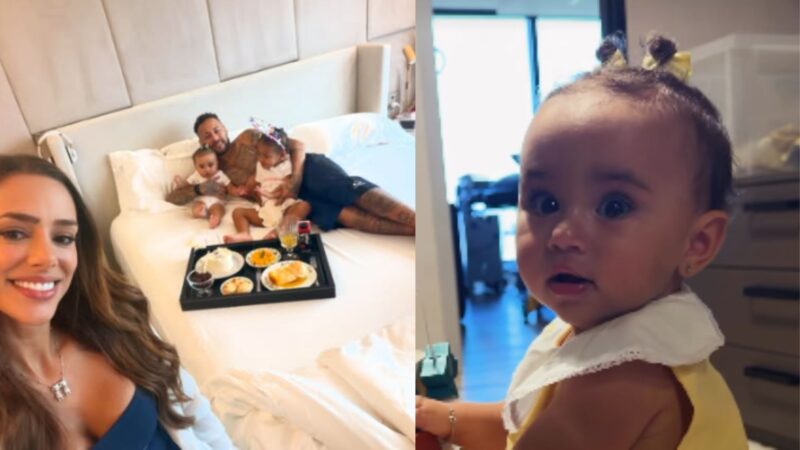 Filha caçula de Neymar Jr esbanja fofura em rara aparição na web