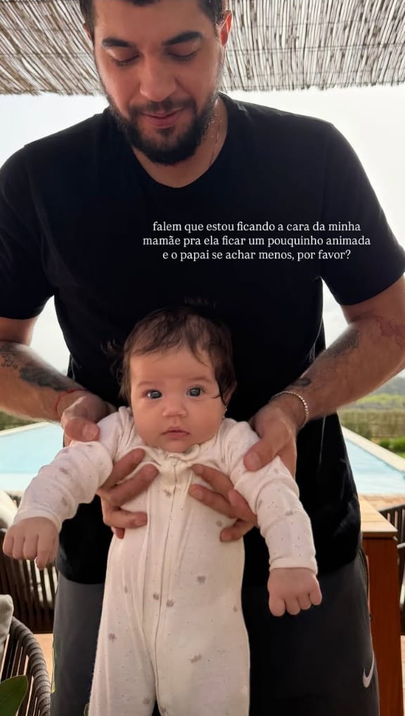 Nattan com a filha