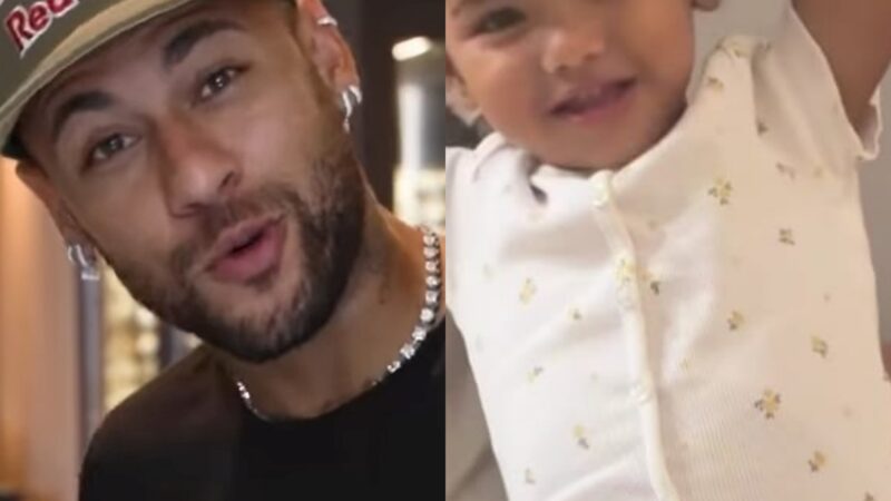 Aos 2 anos, filha de Neymar Jr. diverte ao imitá-lo: ‘Figura’