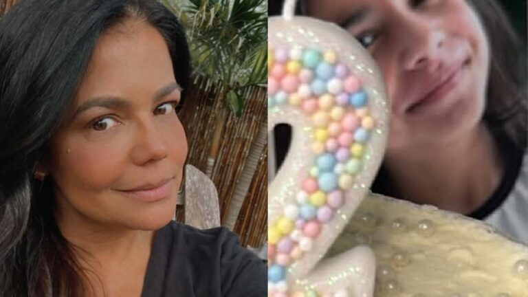 Nivea Stelmann mostra o bolo personalizado para celebrar os 12 anos da filha caçula
