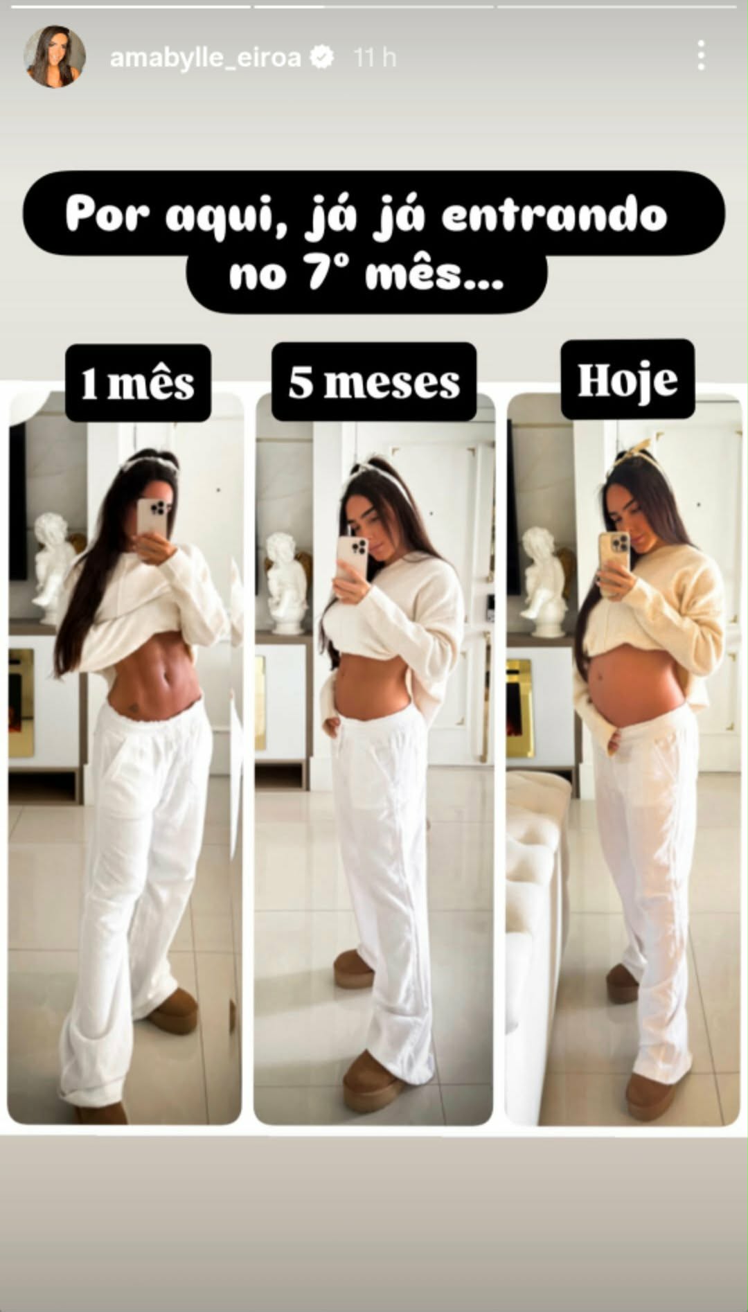 Nora de Zezé Di Camargo mostra a barriga de grávida - Foto: Reprodução/Instagram