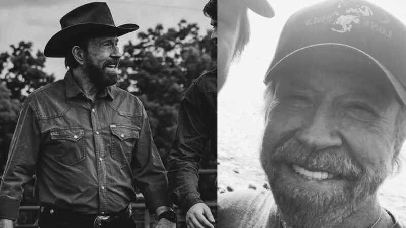 Chuck Norris com o filho Dakota Norris — Foto: Reprodução/Instagram