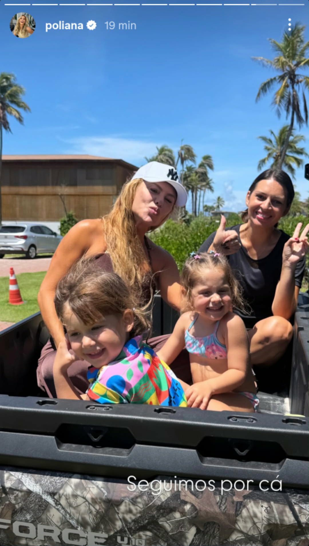 Poliana Rocha viaja com os netos e Zé Felipe para praia - Foto: @poliana