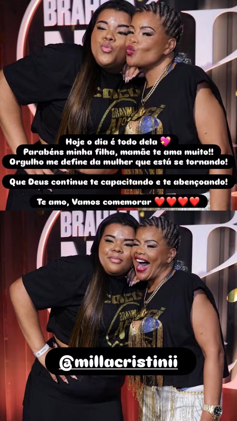 Tati Quebra Barraco com a filha — Foto: Reprodução/Instagram
