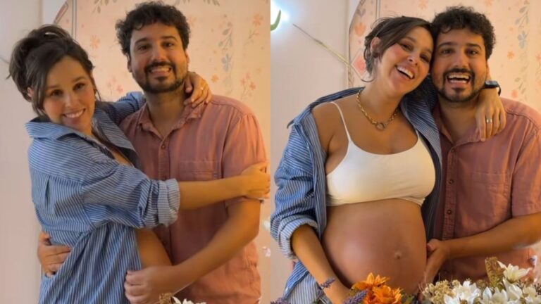 Na reta final da gravidez, Thati Lopes revela o nome da primeira filha