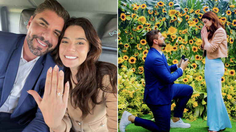 Miss Brasil Julia Gama é pedida em casamento em uma fazenda de girassóis