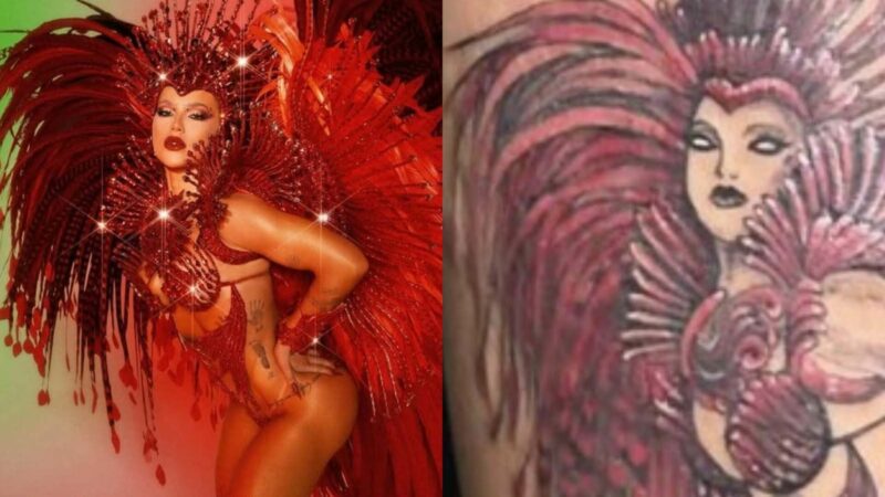 Virginia vira tatuagem gigante em corpo de fã e homenagem choca: ‘Nem o Vini teria coragem’