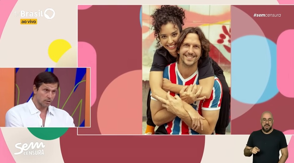 Vladimir Brichta e a filha, Agnes Brichta — Foto: Reprodução/TV Brasil