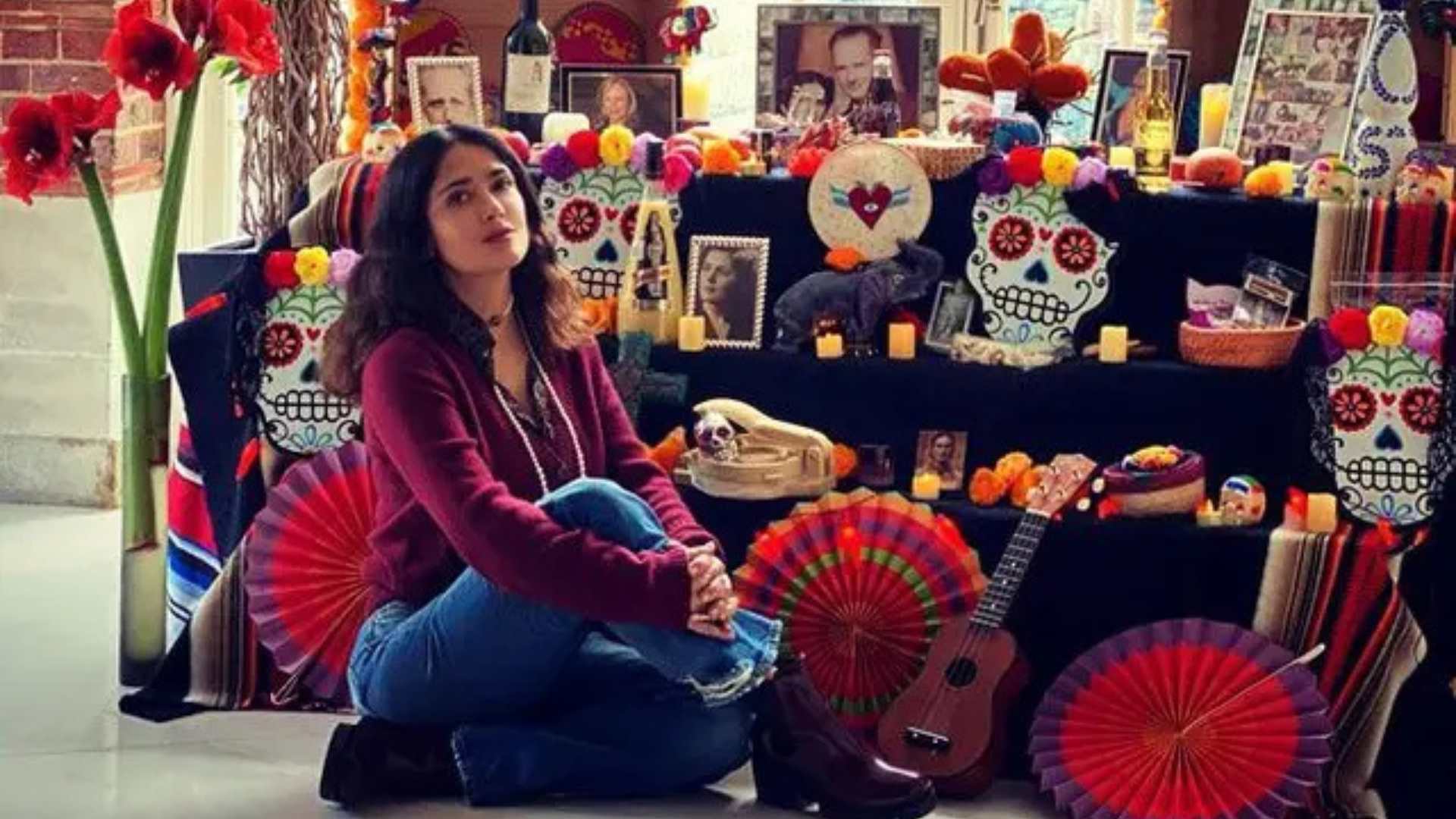 Altar do Dia dos Mortos, na mansão de Salma Hayek - Foto: Reprodução/Instagram