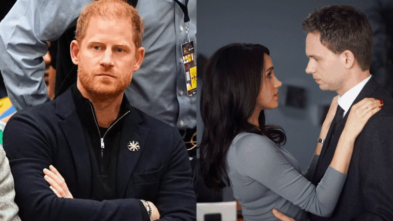 Príncipe Harry e a esposa Meghan Markle na série Suits - Fotos: Getty/Divulgação
