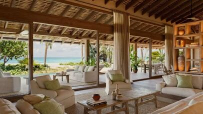 Refúgio de luxo idealizado por Robert De Niro na costa sudoeste de Barbuda — Foto: Reprodução/jornal Extra