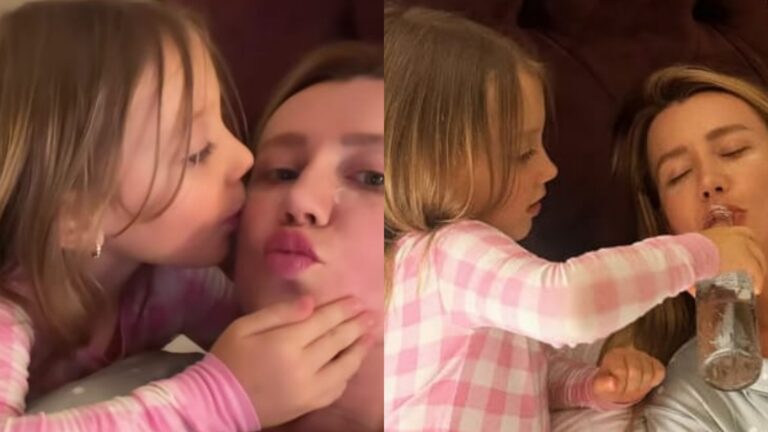 Filha de Ana Paula Siebert rouba a cena ao cuidar da mãe após cirurgia: ‘A melhor enfermeira’