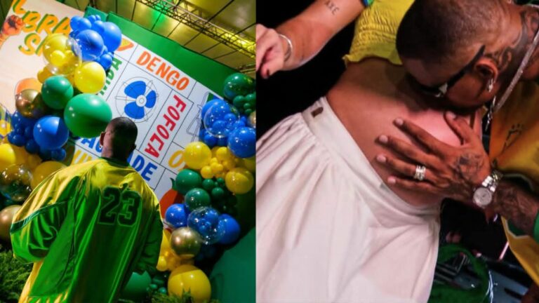 Cantor famoso celebra 38 anos com festa temática ao lado da esposa grávida e da filha