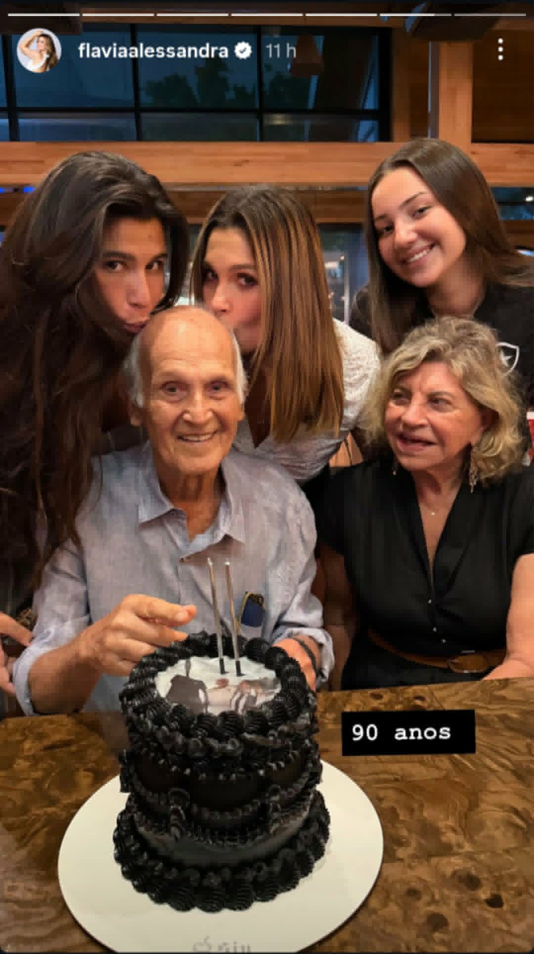 Aniversário do pai de Flávia Alessandra - Foto: Reprodução/Instagram