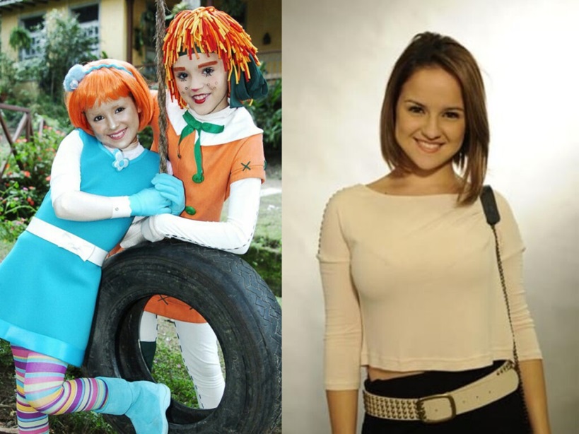 Atriz Thávyne Ferrari como Patty Pop ao lado de Isabelle Drummond e na pré-estreia de Amor à Vida (Divulgação- Globo)