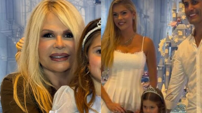 Aos 4 anos, neta de Monique Evans rouba a cena em festa temática de Frozen