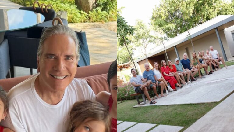 Ana Paula Siebert publica foto rara de Roberto Justus ao lado das netas em álbum especial de Páscoa
