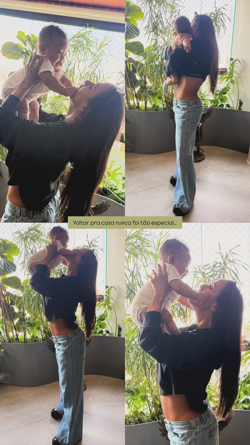 Carol Peixinho e o filho - Fotos: Reprodução/Instagram