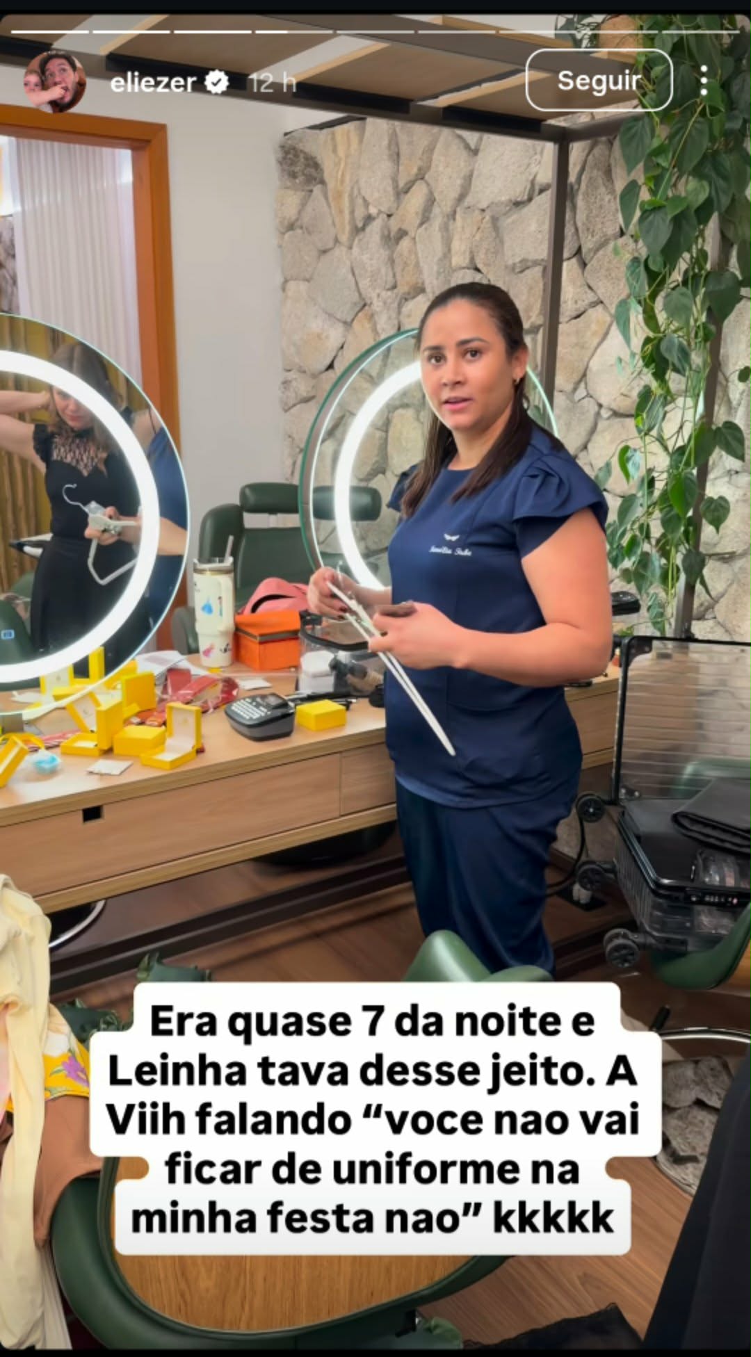 Eliezer "briga" com funcionária - Foto: @eliezer