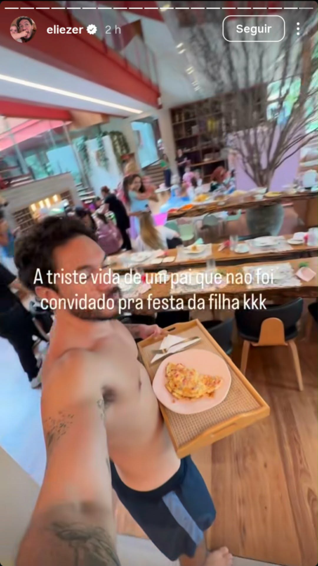 Eliezer não foi convidado para a festa de Lua - Foto: @eliezer