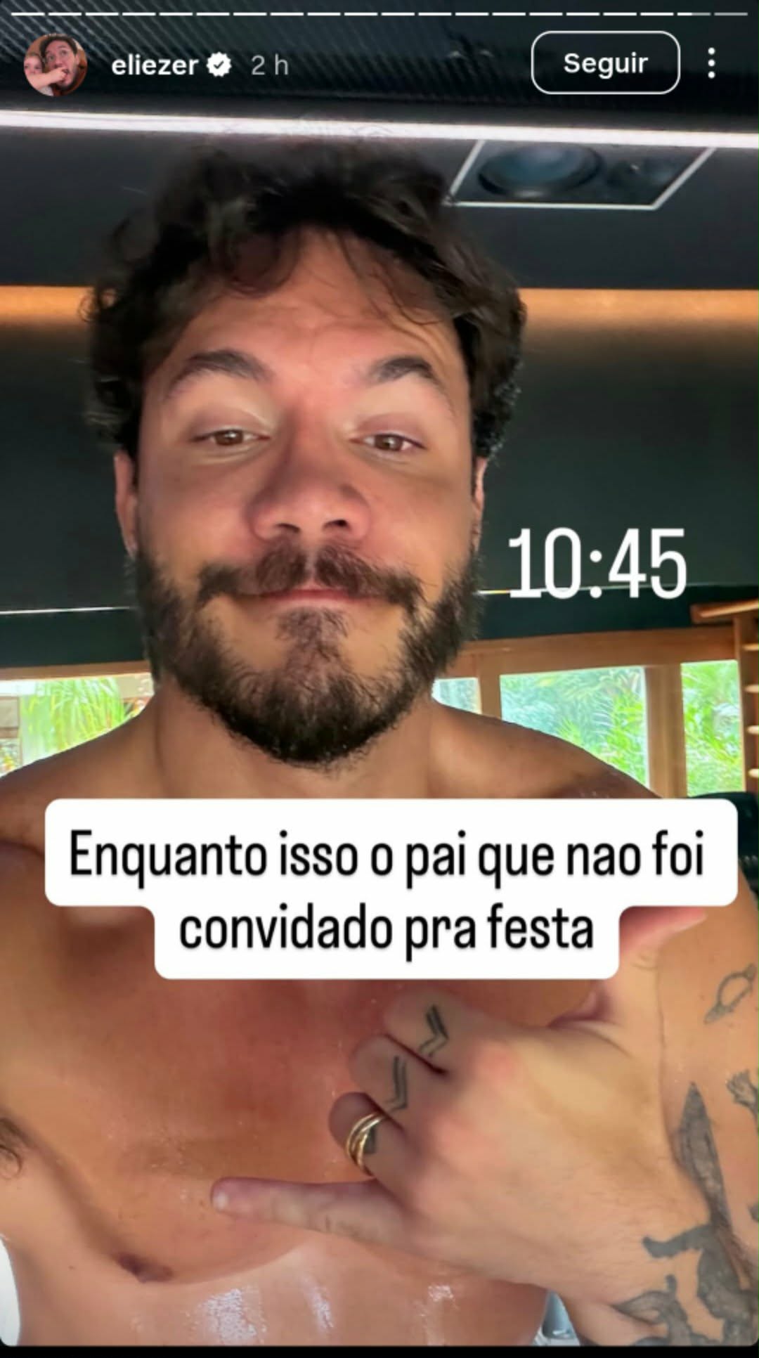 Eliezer não foi convidado para a festa de Lua - Foto: @eliezer